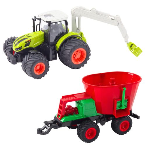 Mezőgazdasági traktor Vetőgéppel és Rotációs Grabber távirányítós 2.4G