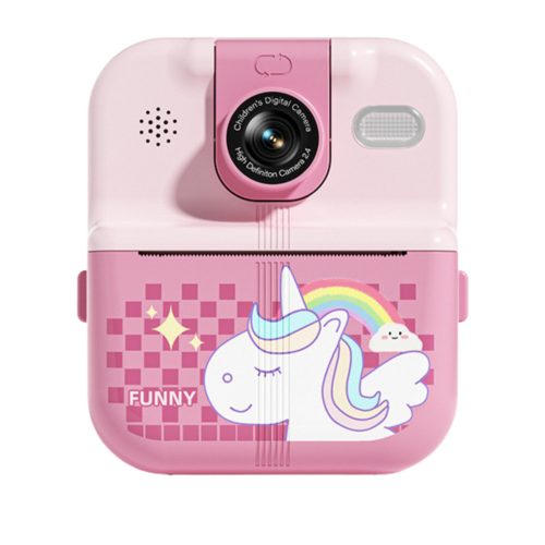 Azonnali fényképezőgép hőnyomtatóval Játékok 3 tekercses Rózsaszín Unikornis