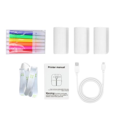 Azonnali fényképezőgép hőnyomtatóval Játékok 3 tekercses Rózsaszín Unikornis