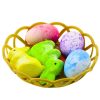 Húsvéti díszek kosárban Nyuszik Tojás Sárgarépa 6db