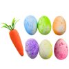 Húsvéti díszek kosárban tojások sárgarépa színes 7db