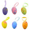 Húsvéti díszek tojás hurkos medál színes 6db