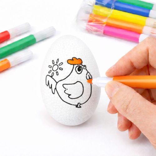 Húsvéti hungarocell tojások festéshez Jelölők tyúk 6db
