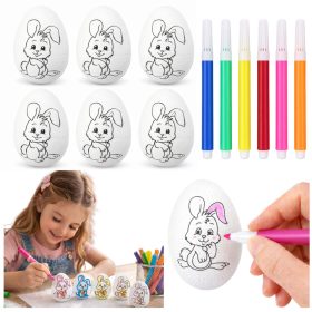   Húsvéti hungarocell tojások festéshez jelölők Nyúl minta C 6db
