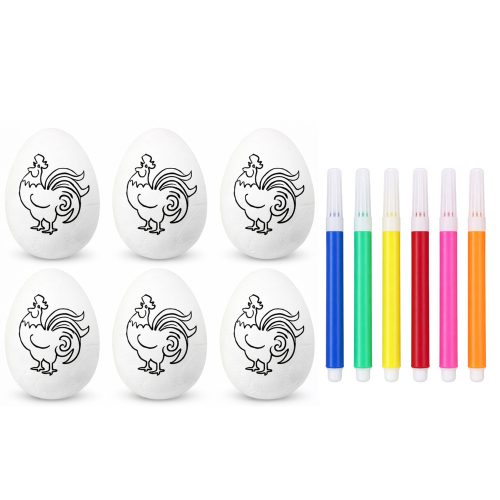 Húsvéti hungarocell tojások festéshez Jelölők Jelölők Kakasok 6db
