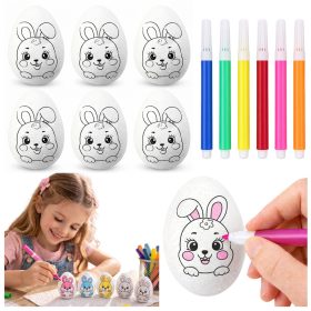  Húsvéti hungarocell tojások festéshez jelölők Nyúl minta D 6db