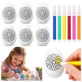   Húsvéti hungarocell tojások festéshez jelölők Virágmintás A 6db