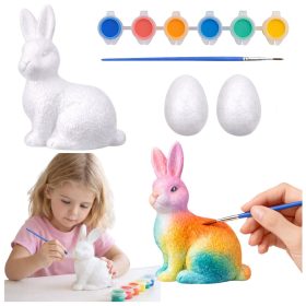   Nyuszi hungarocell dekorációk festőkészlet 2 db tojásfesték