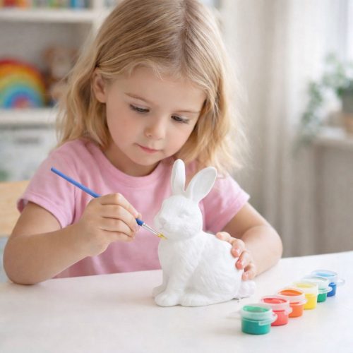 Bunny Styrofoam Decorations festőkészlet ecset