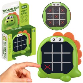   Elektronikus játék 3 az 1-ben Tic Tac Toe memória zöld dinoszaurusz