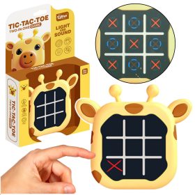   Elektronikus játék 3 az 1-ben Tic Tac Toe memória zsiráf sárga