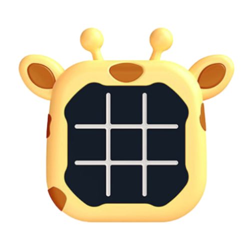 Elektronikus játék 3 az 1-ben Tic Tac Toe memória zsiráf sárga