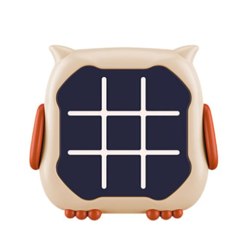 Elektronikus játék 3 az 1-ben Tic Tac Toe memória bagoly bézs