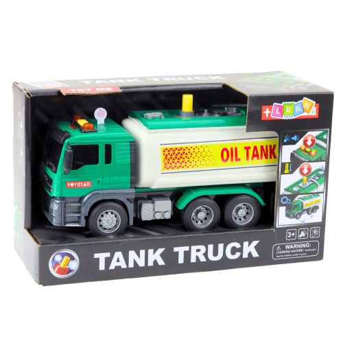 Teherautó-tartálykocsi vízlámpái zölden szólnak 1:14