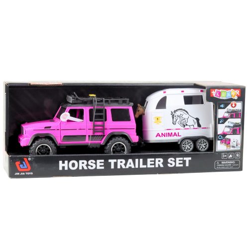 Terepjáró ló utánfutóval, ábrával, fényekkel, hangokkal
