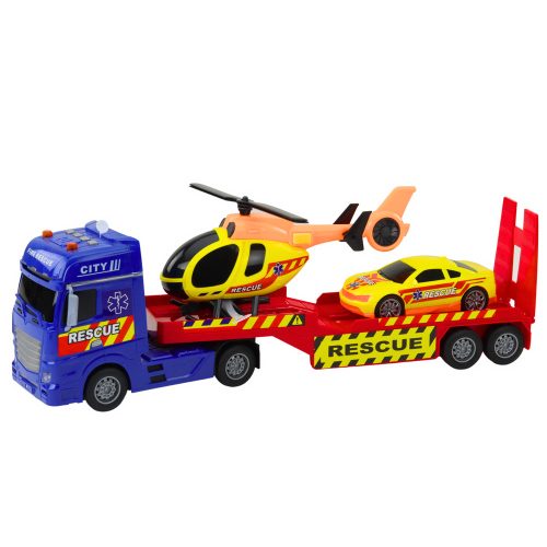 Mentőkészlet teherautó-helikopter autófények hangjai