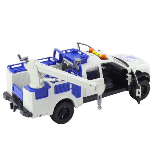 Szerviz teherautó daru világítással Fehéren hangzik 1:12