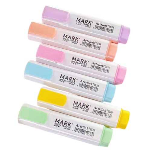 Marker készlet kiemelő iskolai iroda pasztell 6db