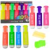 Neon színű kiemelő marker készlet 7db