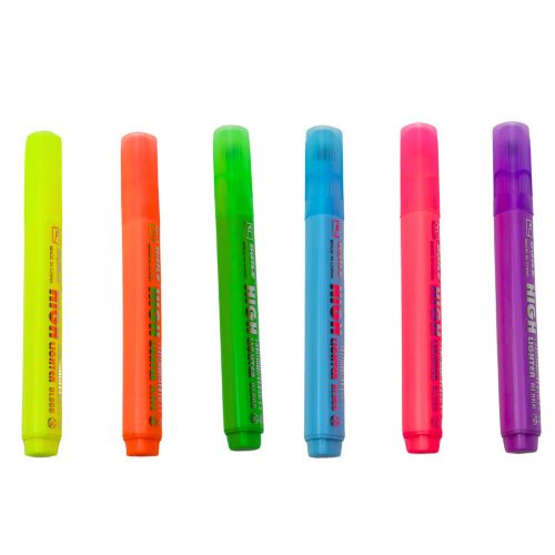 Kiemelő neon marker jegyzetek iskolai irodába