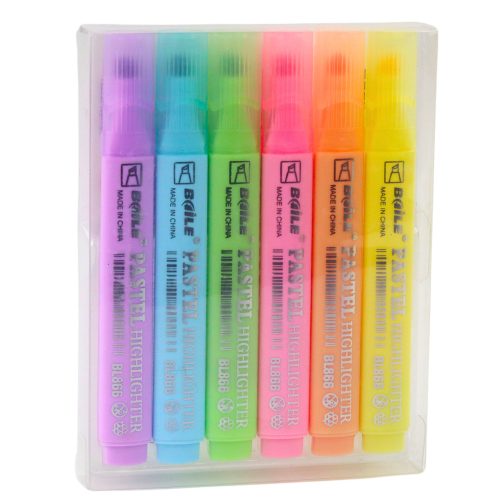 Kiemelő szett Iskolai Iroda Színes 6db.