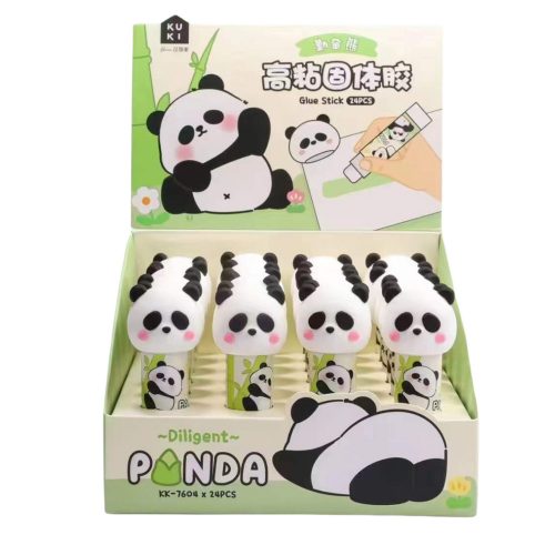 Ragasztópálca iskolai irodai panda zöld 3D