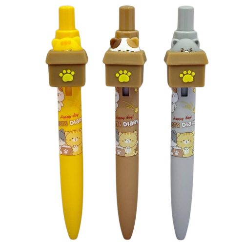 Cat gél toll dobozban, kék tinta 0,5 mm