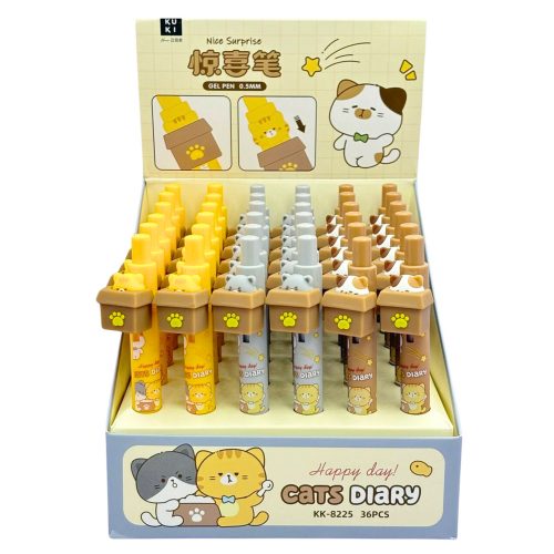 Cat gél toll dobozban, kék tinta 0,5 mm