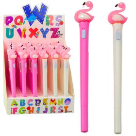 Világító golyóstoll Pink Flamingo Blue Ink 0,7mm Mix