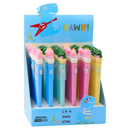 Izzó dinoszaurusz golyóstoll tojáskék tintával, 0,7 mm-es keverék