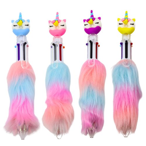 Unicorn szőrme golyóstoll fánk szőrme színe 0,7 mm keverék