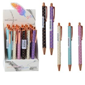   Fém golyóstoll automatikus skála hatású kék tinta 1,0 mm