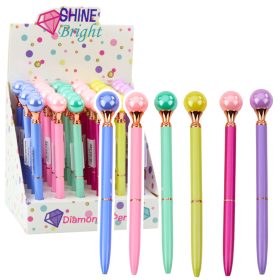   Nagy gyöngy golyóstoll forgó mechanizmus, kék tinta 1,0 mm-es keverék