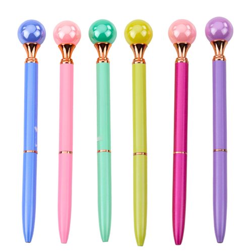 Nagy gyöngy golyóstoll forgó mechanizmus, kék tinta 1,0 mm-es keverék