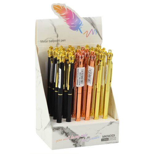 Fém golyóstoll automatikus korona kék tinta 1,0 mm