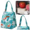 Hőszigetelő reggeliző táska Ebédzsák Levelek Flamingók 25cm