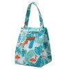 Hőszigetelő reggeliző táska Ebédzsák Levelek Flamingók 25cm