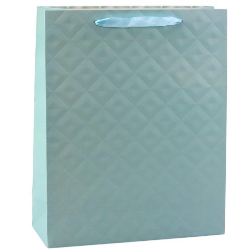 Dombornyomott ajándéktáska kék türkiz 32 x 26 x 10cm