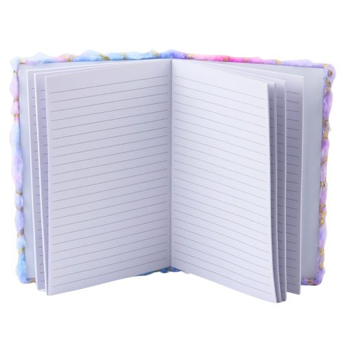 Plüss jegyzetfüzet jegyzetfüzet bélelt Gold Stars pasztell A5 80 lapos