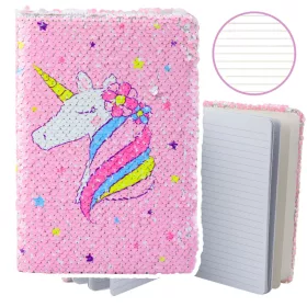   Notebook Notebook Lined flitterek Kétszínű Unicorn A5 80 lap