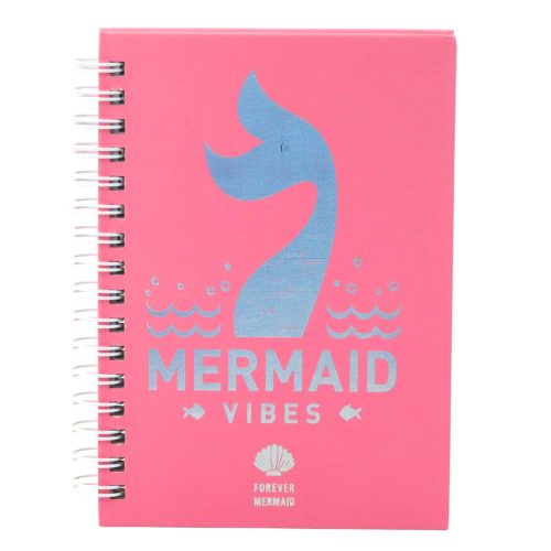 Holografikus sellőfarkú rózsaszín vonalas jegyzetfüzet A6 80 lapos