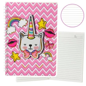   Notebook Notebook Lined Cat Unikornis masnival Pink A5 60 lap