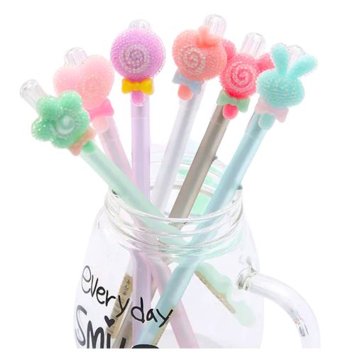 Gél toll radírral, gyémánt kupak, 0,5 mm