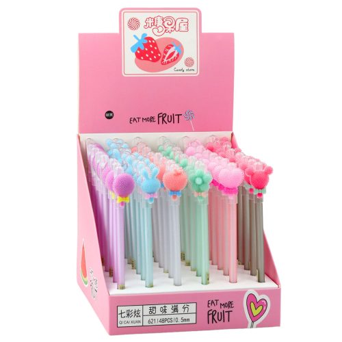 Gél toll radírral, gyémánt kupak, 0,5 mm