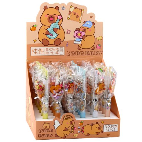 Capybara Gel Pen kulcstartó kék tinta 14,5 cm Mix