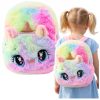 Gyermek hátizsák plüss Unicorn Rainbow Colorful 20cm 3L