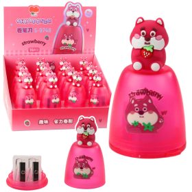   Hegyező vastag és vékony ceruzákhoz, rózsaszín tárolóval