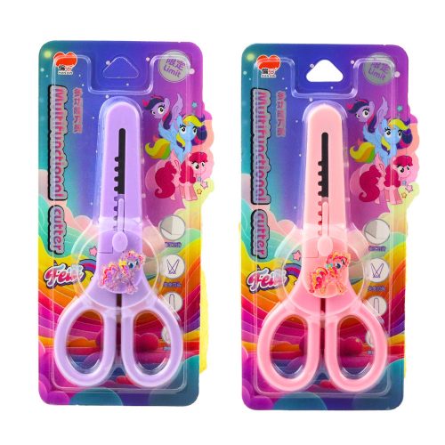 Gyerekolló fedővel Dekoratív Lókeverék 14cm