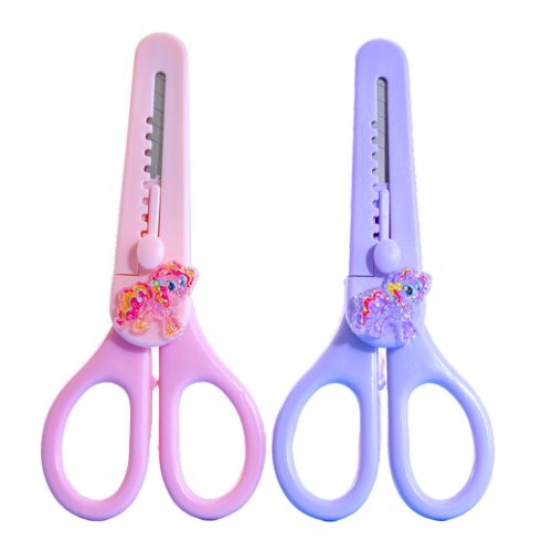 Gyerekolló fedővel Dekoratív Lókeverék 14cm