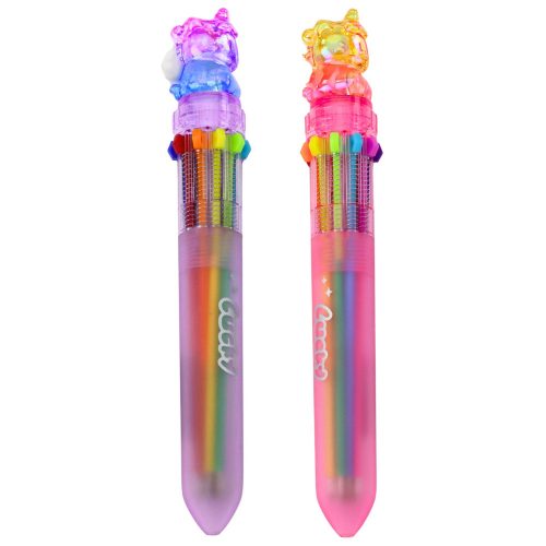 Unicorn golyóstoll többszínű automata gyerekeknek 10 az 1-ben keverék